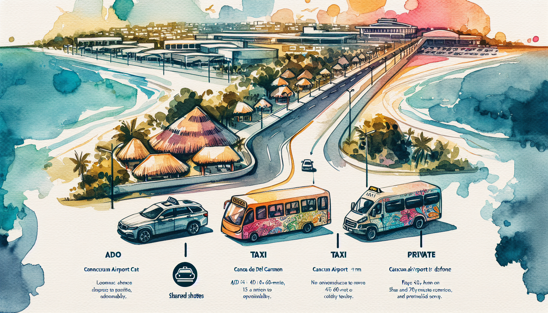 Alternativas Eficazes de Transporte do Aeroporto de Cancun a Playa del Carmen