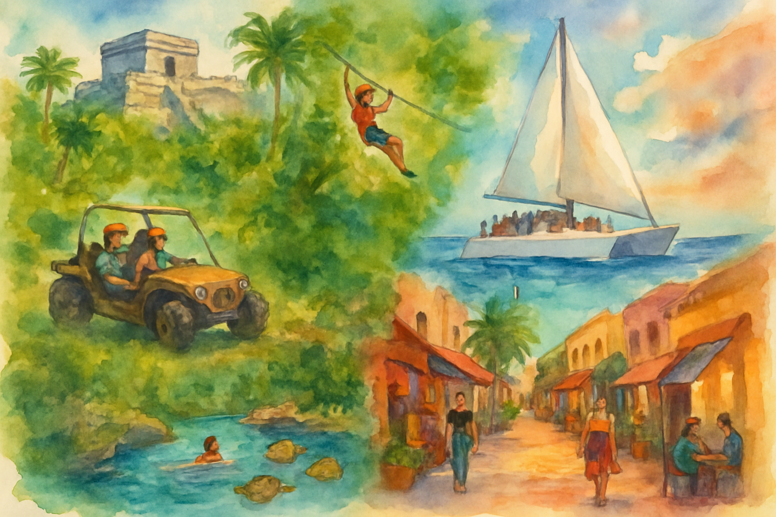 Descubra as Maravilhas de Playa del Carmen em 2 Dias